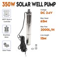 thumbnail image 1 of 3" 24V 350W Deep Well Solar Submersible Bore Hole Water Pump Built-in MPPT, 1 of 12