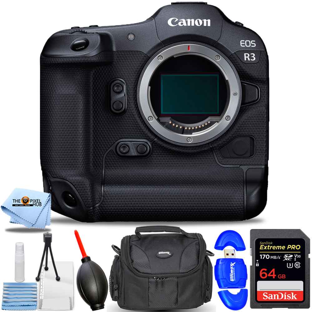 Canon EOS R3 Mirrorless Digital Camera (Body Only) - 7PC Accessory Bundle - image 1 of 8