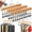 10 Clips-natural, variant on Pure Wood Rotating Closet Organizer with 10 Clips, Multi-Layer Solid Wood Rotating Hanger, Vertical Space Saver for Jeans Leggings Skirts