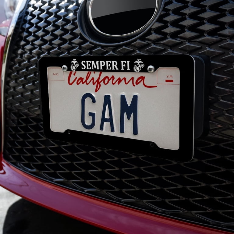 Elektroplate University Of Oklahoma License Plate Frame - Black Metal With 3D Chrome Logos, 12.25x6.5 Inches