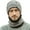 Grey, variant on 2 Pieces Winter Warm Hat Scarf Set Knit Thick Beanie Scarves Knitted Cap for Men