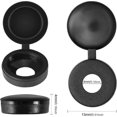 thumbnail image 2 of Couvercles de Vis en Plastique à Charnière Couvercles de Vis Pliables pour Laveuse Hauts Rabattables Noirs, 2 of 5