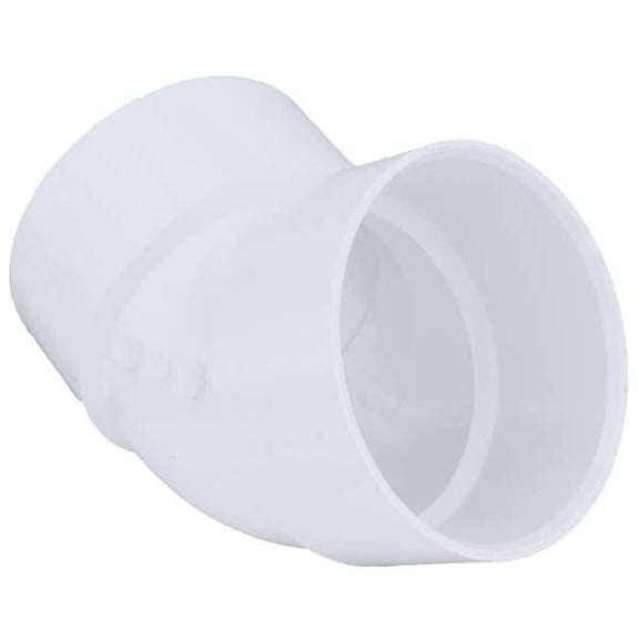 Manufacturer Varies PVC 45 Degree Elbow, Hub, 6 in Pipe Size 1WKV9