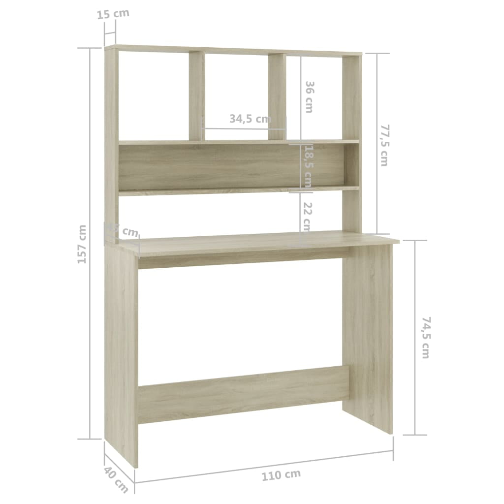 Lowestbest Computer Desk, PC Study Table Workstation with Hutch and Bookshelf Lowestbest Computer Desk, PC Study Table Workstation with Hutch and Bookshelf