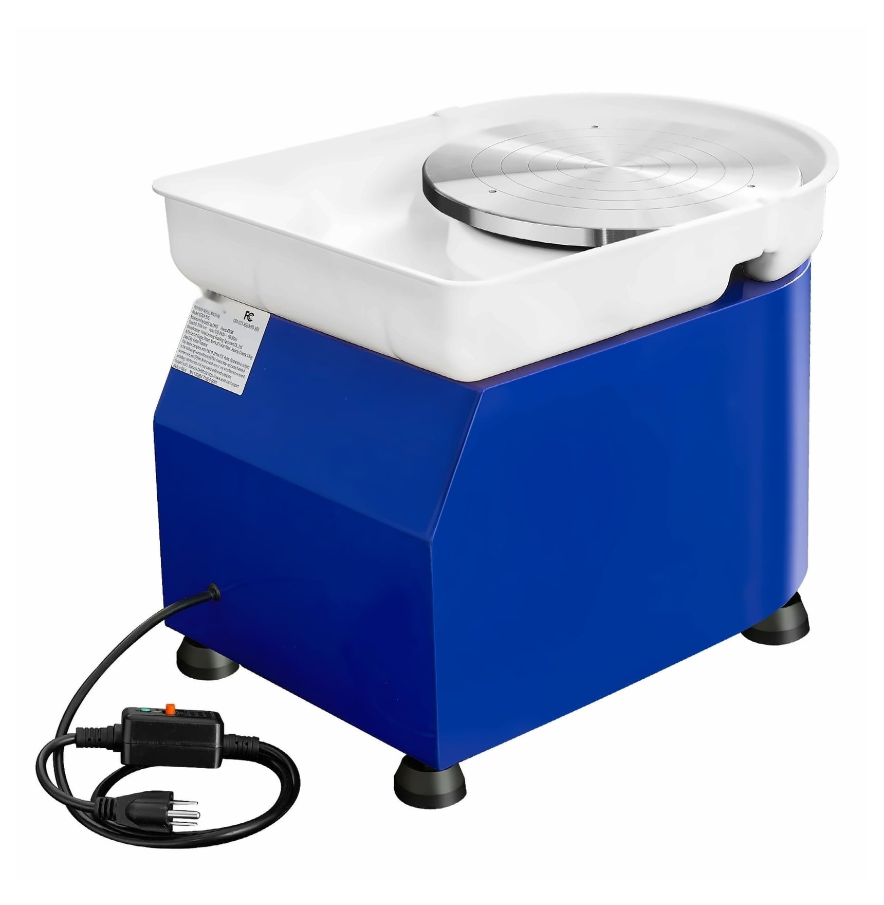 Pottery Wheel 450W, 11in Clay Wheel Machine for Adults Beginners, Adjustable Speed 60-300RPM, Detachable Basin, LCD Touch Screen, Craft DIY Kit, Blue