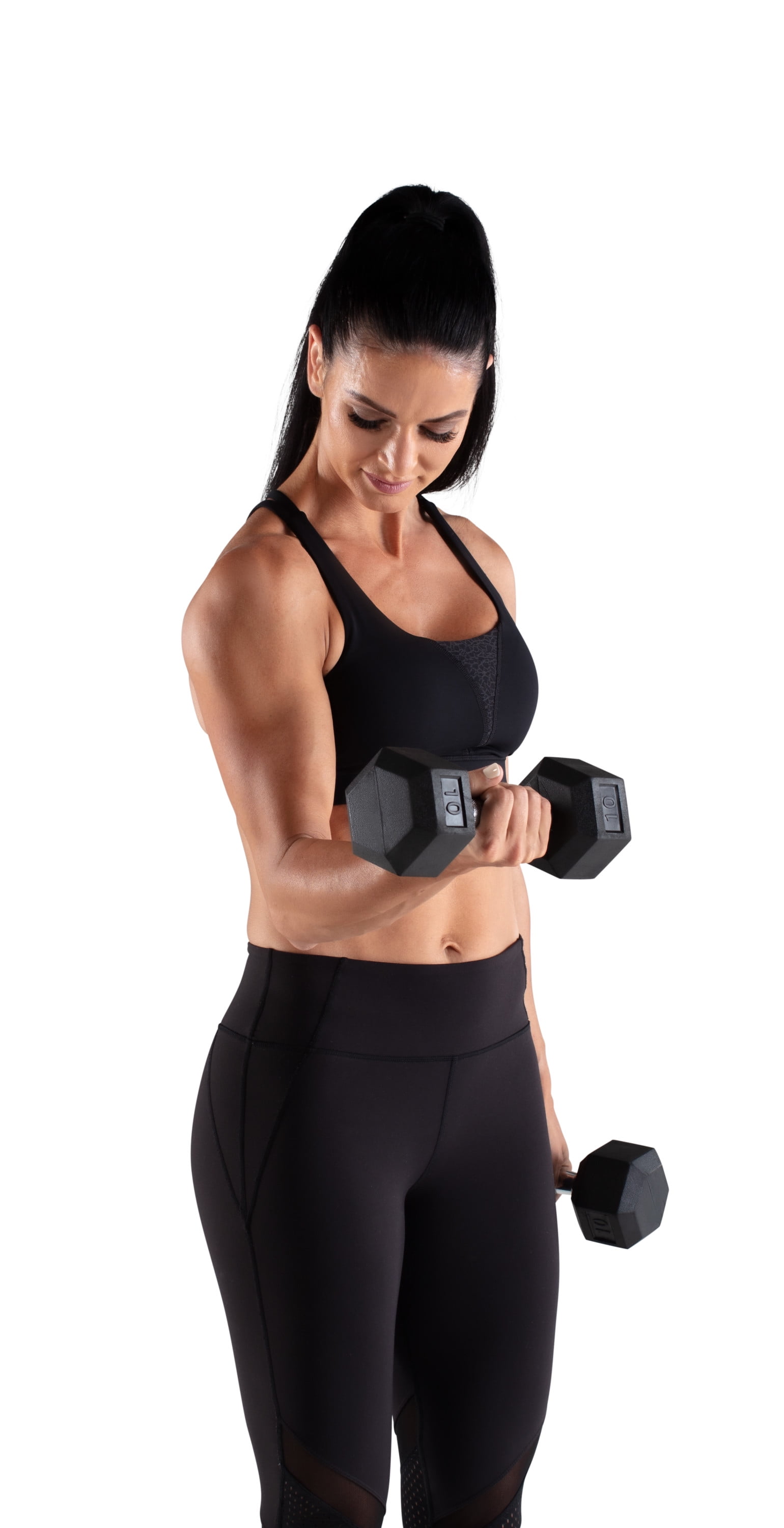 Weider DRH10 10lbs Rubber Hex Dumbbell for sale online 