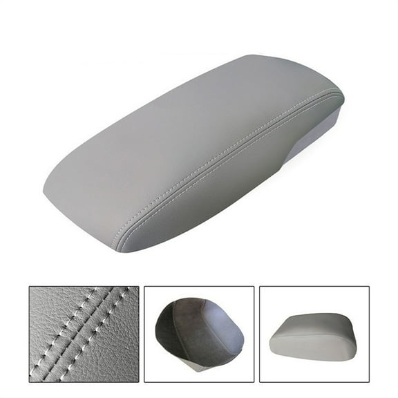 Acaigel Center Console Lid Armrest Leather Cover Trim Gray Fits For Toyota Camry 2007-2011