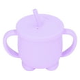 thumbnail image 1 of Tazas De Silicona Para Niños Pequeños, Taza Sippy De Silicona Respetuosa Con El Medio Ambiente Con Pajita Para El Hogar Amonsee Púrpura, 1 of 8