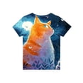 thumbnail image 4 of CCRFTGI Cute Shirts for Children Girls Size 8 Big Sister Outfit Short Sleeve Novelty Animal Print Tops Lightweight Crew Neck Tunic Tops Saffron 7-8 Years, 4 of 4