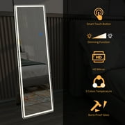 Nextay 21” x 64” White Modern LED Lighted Full Length Floor Mirror