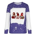 thumbnail image 4 of Tops Navideños Para Mujer, Blusas de Manga Larga, Camiseta de Cuello Redondo A La Moda, Estampado de Otoño Suelto Odeerbi ODB192871, 4 of 5