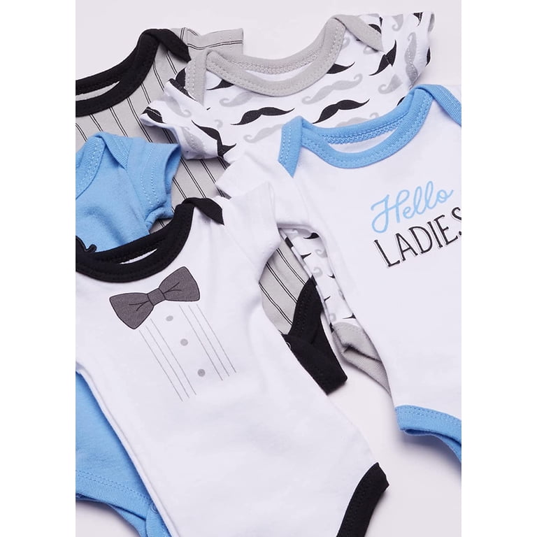 Hudson Baby Unisex Short Sleeve Bodysuits, 5-Pack photo 3