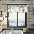 thumbnail image 2 of Ryvnso Black and Beige Polka Dots Window Valance Kitchen Farmhouse Rod Pocket Short Curtain 54x18 inch, 2 of 6