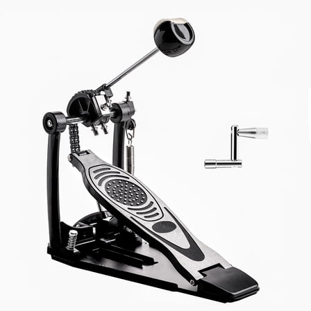 Vaisoeny Bass Drum Pedal, Double Chain Kick Drum Pedal for Bass Drum and Drum Set (V-DC-VZ14)