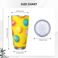 thumbnail image 4 of Fotbe Easter eggs (2) Pattern 20 oz Tumbler Stainless Steel Vacuum Insulated Coffee Ice Cup Double Wall Travel Flask Leak-proof Coffee Cup-Straw Three-piece Set, 4 of 8