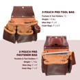 thumbnail image 4 of Set de cinturón para herramientas de enmarcado Occidental Leather, tamaño pequeño, 21 bolsillos, 4 of 6