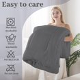 thumbnail image 6 of FLUFFAURORA Grey All-Season Down Alternative Comforter, Box Stitched Down Alternative comforter for all age groups，Queen size，88×92inch, 6 of 6