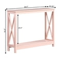 thumbnail image 4 of Convenience Concepts Table Console Oxford avec Tablette, Fini Bois Rose Pâle, 4 of 5