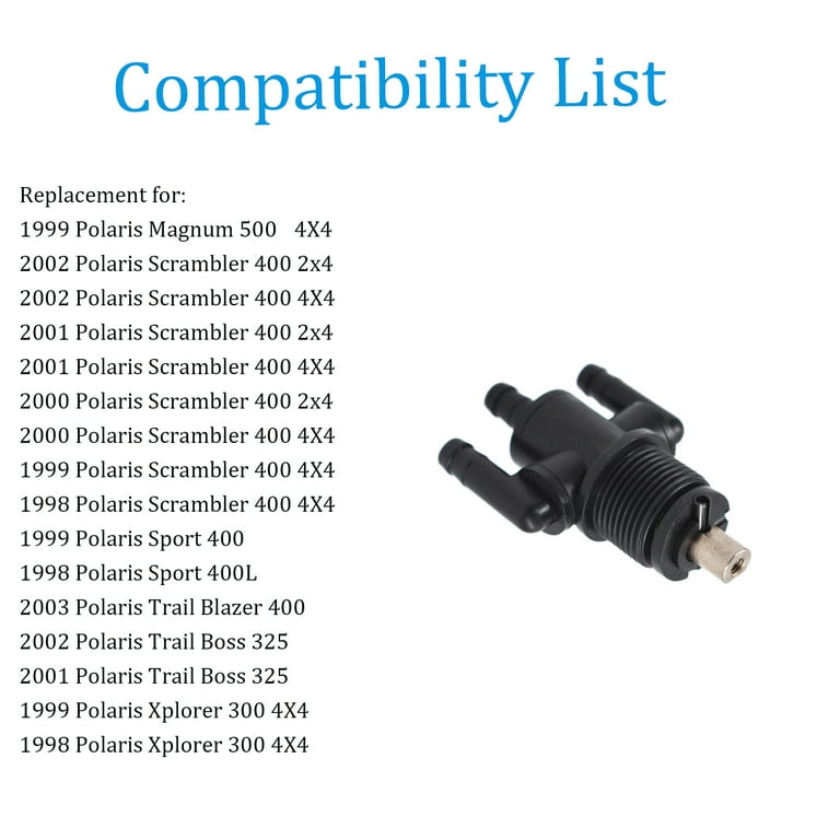 NICHE Fuel Valve Shutoff Petcock For Polaris Sportsman 400 Scrambler 500 7051006