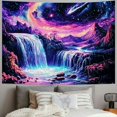 thumbnail image 2 of BCIIG Galaxy Tapestry Trippy Planet Tapestry  Reactive Waterfall Landscape Tapestry Fantasy Mountain Wave Wall Tapestry Mysterious Neon Plants Wall Hanging for Room 40x60inch, 2 of 6