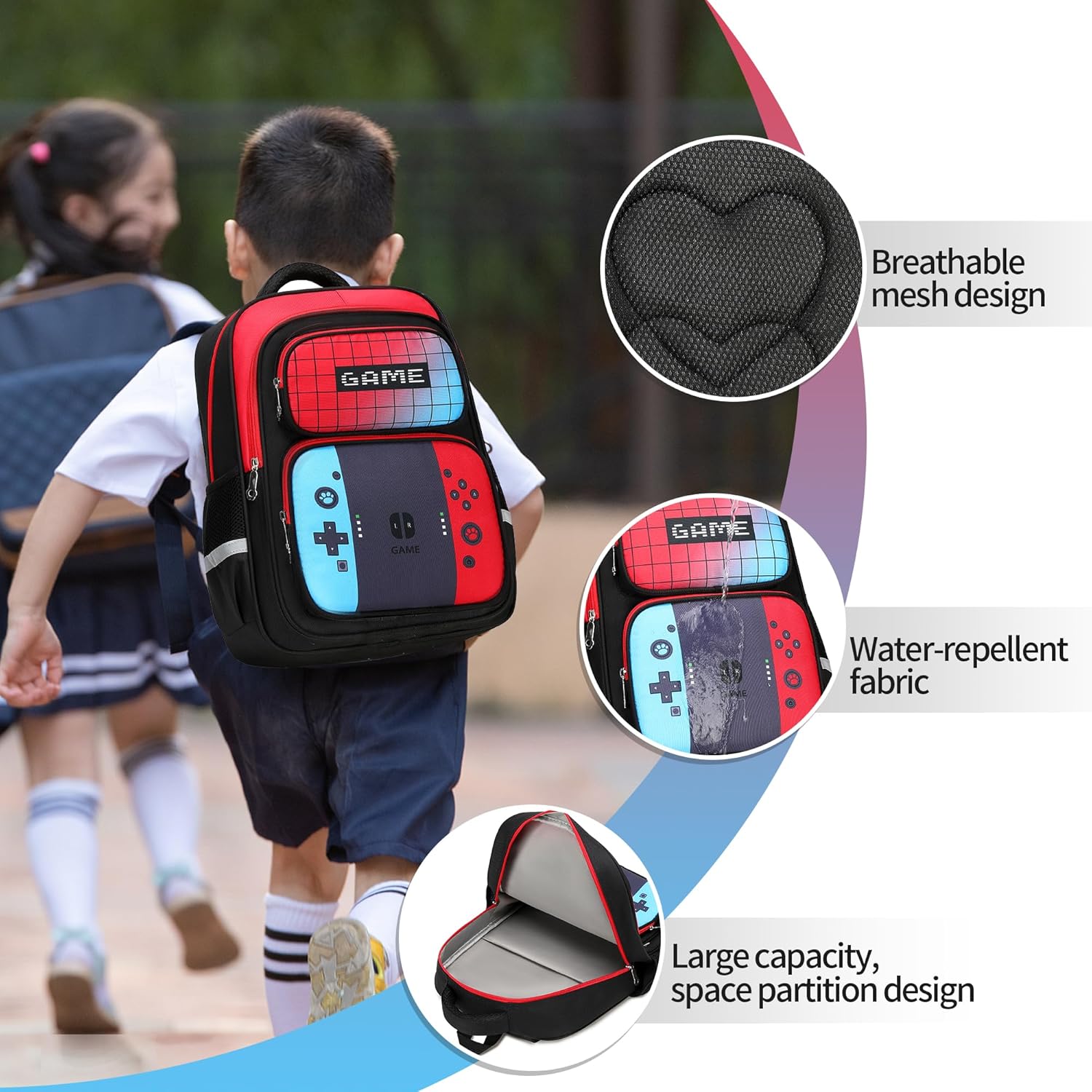 Mochila escolar para adolescentes y estudiantes de secundaria, ligera, duradera, casual, para exteriores y universidad 5
