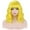 Yellow, variant on BERON Yellow Wigs Short Curly Bob Wig with Bangs Wavy Hair Wigs 14 Inches Women's Synthetic Wigs Daily Party Use