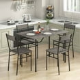 thumbnail image 1 of Costway 5PCS Dining Table Set for 4 Rectangular Kitchen Table & 4 Chairs with Metal Frame Cement Gray, 1 of 10