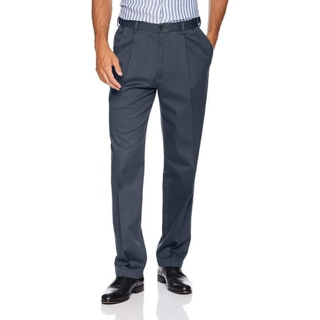 Haggar Mens Work to Weekend Pro Relaxed Fit Pleat Front Pant - Walmart.ca