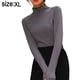 thumbnail image 2 of Camiseta de punto acanalado de manga larga con ribete de lechuga para mujer Zhivalor BST2001324-5, 2 of 6