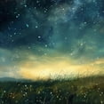 thumbnail image 6 of Acheng Round Tablecloth - The Dazzling Stars and Dreamy Night Sky - Multiple Sizes - Machine Washable 42-46, 6 of 8