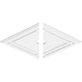 thumbnail image 2 of 30"W x 20"H x 2"ID x 10 1/2"C x 1"P Diamond Architectural Grade PVC Contemporary Ceiling Medallion, Two Piece, 2 of 11