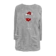 thumbnail image 4 of Sherpa Sweatshirt Women Fleece Pullover Crewneck Long Sleeve Tunic Tops Red Wine Glass Oversized Fuzzy Warm Sweatshirts With Pockets, 4 of 4