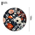thumbnail image 2 of 10 Inch Wall Clock Battery Operated Silent Clock Decorative for Office, Kitchen, Outdoor, Living Room，Spring Beautiful Pelis Flower Tropical Plant Elegant, 2 of 4