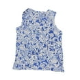 thumbnail image 2 of Rafaella Ladies Sleeveless Split Neck With Fabric Tie Fashion Top (Amparo Blue, XXL), 2 of 2