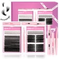 thumbnail image 1 of Kit de extensiones de pestañas postizas YIDUO DIY Lash Clusters, 498 unidades, 1 of 9