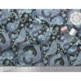 thumbnail image 2 of Soimoi Poly Georgette Fabric Leaves & Floral Artistic Fabric Prints by Yard 42 Inch Wide, 2 of 4