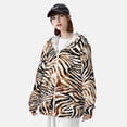 thumbnail image 3 of Fotbe Watercolor Zebra Chaqueta con Protección Solar UPF 50+ para Hombre y Mujer, Camisa con Capucha y Bolsillos-3X-Large, 3 of 7