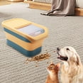 thumbnail image 3 of Airtight Dog Food Storage Bin, Large Foldable Food Container with Hinged Lid, Mobile Dog Food Box with Wheels, Freshness Lock for 12-15 Kg, 3 of 6