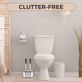thumbnail image 4 of UMIEN Toilet Brush and Plunger Set with Freestanding Canister (Silver), 4 of 7