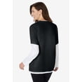 thumbnail image 2 of Woman Within Plus Size Layered-Look Crewneck Tee, 2 of 6