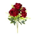 thumbnail image 2 of Ramo de 7 Rosas Búlgaras Artificiales para Proyectos de Decoración Del Hogar y Jardín. Flores Artificiales. Adornos Decorativos., 2 of 6