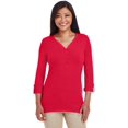 thumbnail image 2 of Devon & Jones Ladies' Perfect Fitâ„¢ Y-Placket Convertible Sleeve Knit Top, 2 of 4