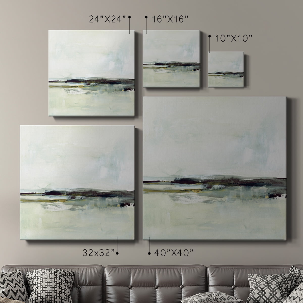 Wexford Home Sage Skies II-Premium Gallery Wrapped Canvas, 16" x 16" - Ready to Hang