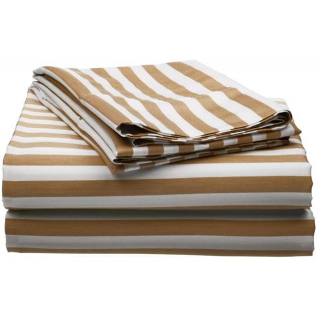 Cotton Rich 600 Thread Count Cabana Sheet Set Full-Taupe