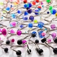 thumbnail image 3 of 20, 50 or 100 Assorted Twister Rings - Lip, Nose, Ear, Belly - 14ga-1/2"(12mm), 3 of 8