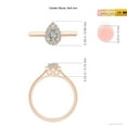 thumbnail image 4 of ANGARA Natural Pear-Shaped Diamond Halo Engagement Ring in 14K Rose Gold for Women (Size-6x4mm| Color-K| Clarity-I3) | April Birthstone, Anniversary, Jewelry Gift for Women | Natural Diamond Ring, 4 of 9