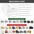 thumbnail image 7 of Club Chair Slipcover 2 Piece Stretch Tub Chair Cover Round Barrel Chair Covers Non Slip Armchair Covers Couch Covers with Elastic Bottom for Bar Counter Living Room (35), 7 of 7