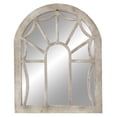 thumbnail image 6 of DecMode 36" x 44" Beige Window Pane Inspired Wall Mirror with Arched Top, 6 of 13