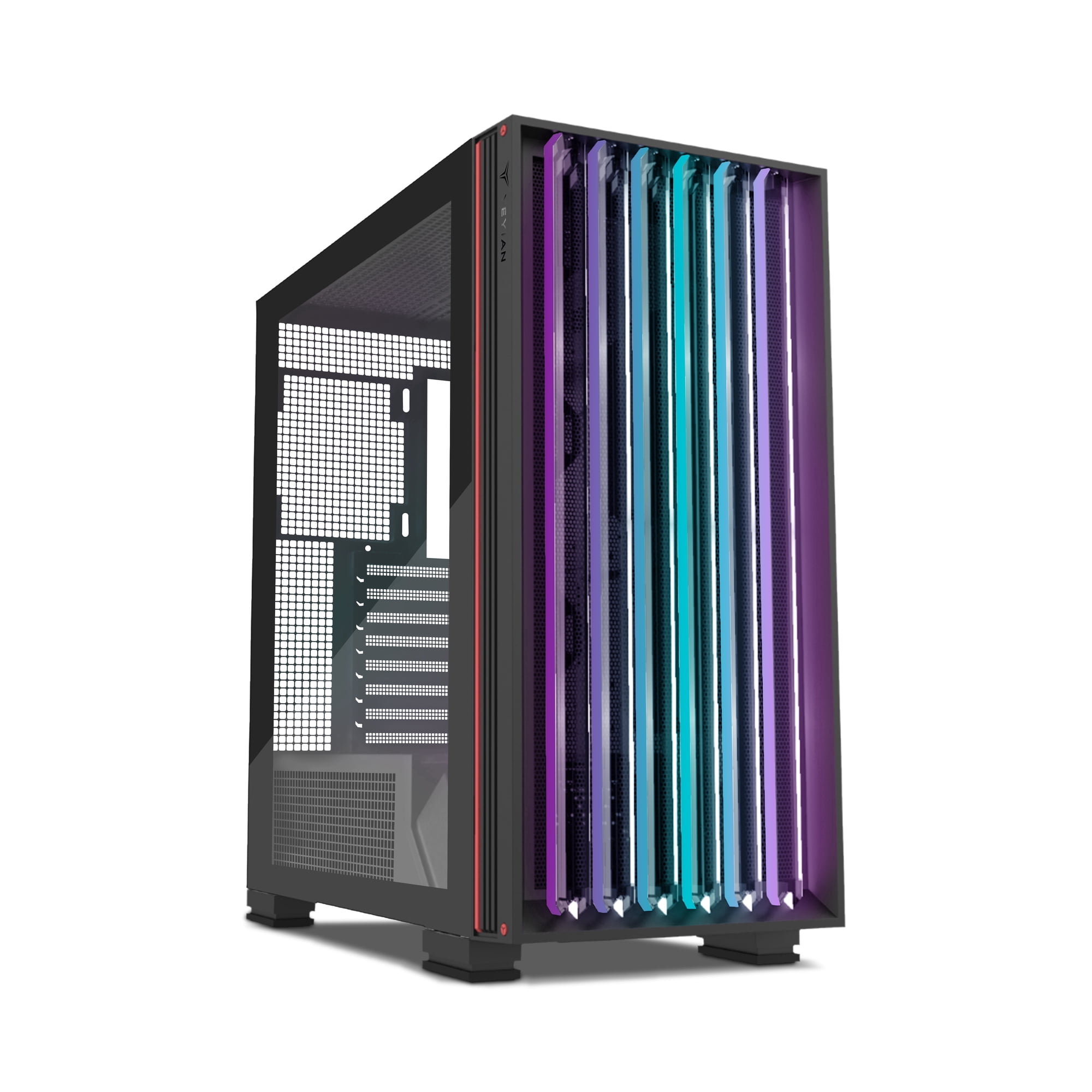 YEYIAN Mirage X Full Tower Gaming PC Case E-ATX Tempered Glass, Supports 420mm Radiator, Up to 9 Fans, USB-C - YCF-EPMIR-X11