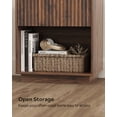 thumbnail image 4 of EYYTHUNG Fluted End Table with Drawer Set of 2, Modern Wooden Nightstand Bed Side Table with Storage Shelf Bedside Night Stand, Brown, 4 of 6